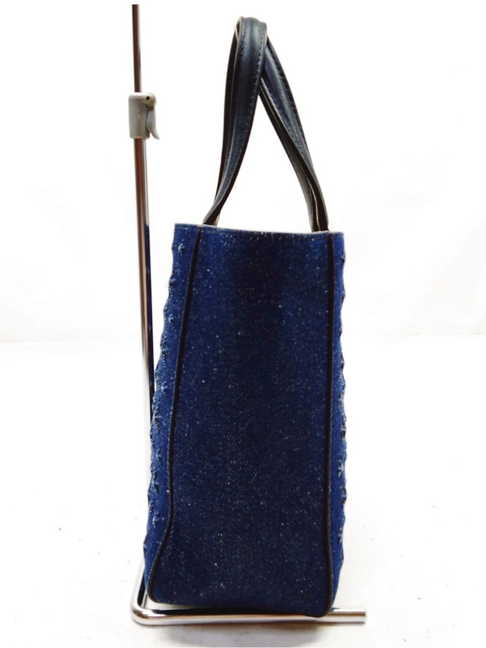 Jimmy Choo Denim Tote in Navy and Black 
Jimmy Choo Lenny denim tote bag - Picture 5 of 14
